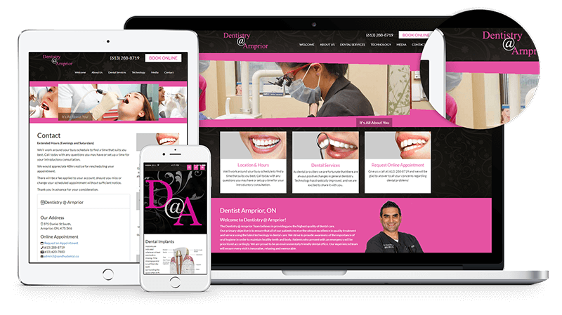 We are pleased to announce the launch of a new website for Dentistry at Arnprior. This is a complete dental website with information on all the dental