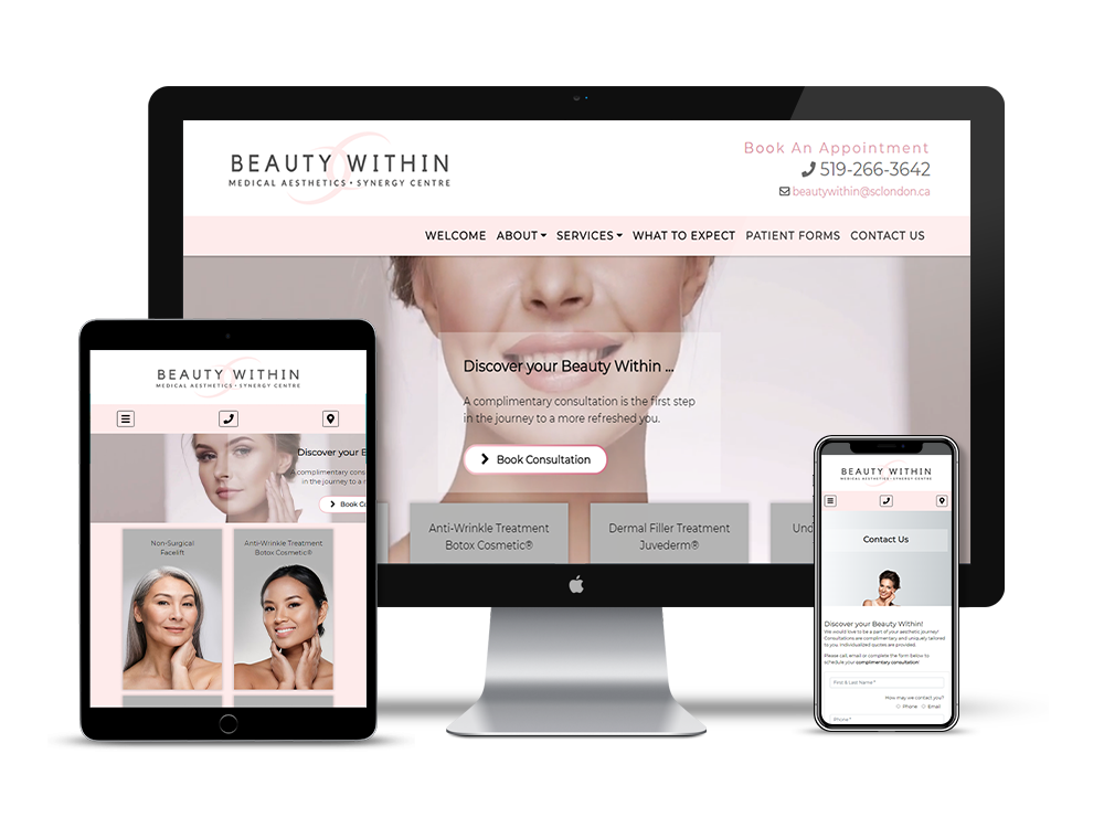 Custom medical websites and SEO for businesses and medical professionals. Beauty Within is the Medical Aesthetic Practice of Dr. Tetelbaum