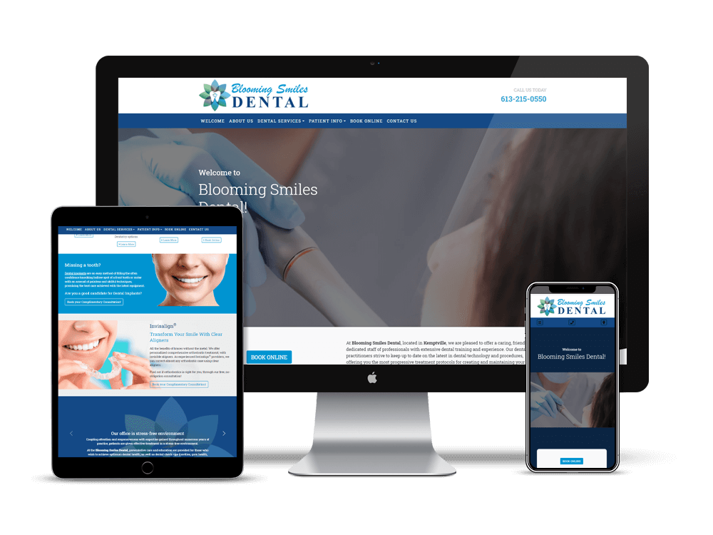 Custom dental websites, dental marketing, and SEO for dentists and dental professionals. Blooming Smiles Dental is a dental practice found in Ontario