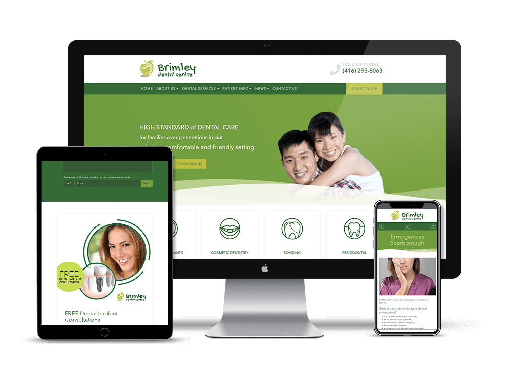 Brimley Dental Centre in Scarborough, Ontario has a new website! Does your dental office need a new website? We'd love to help