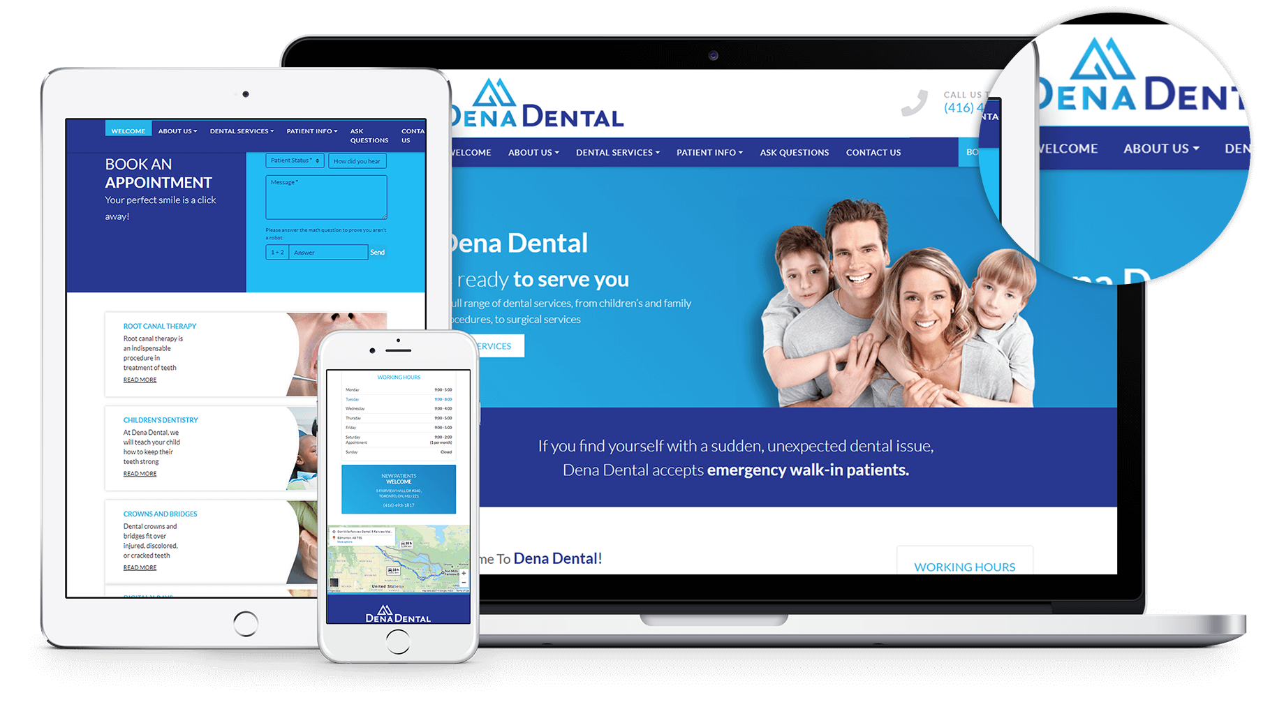 Dena Dental Has a New Website! Custom dental website, dental marketing and SEO for dentists and dental professionals
