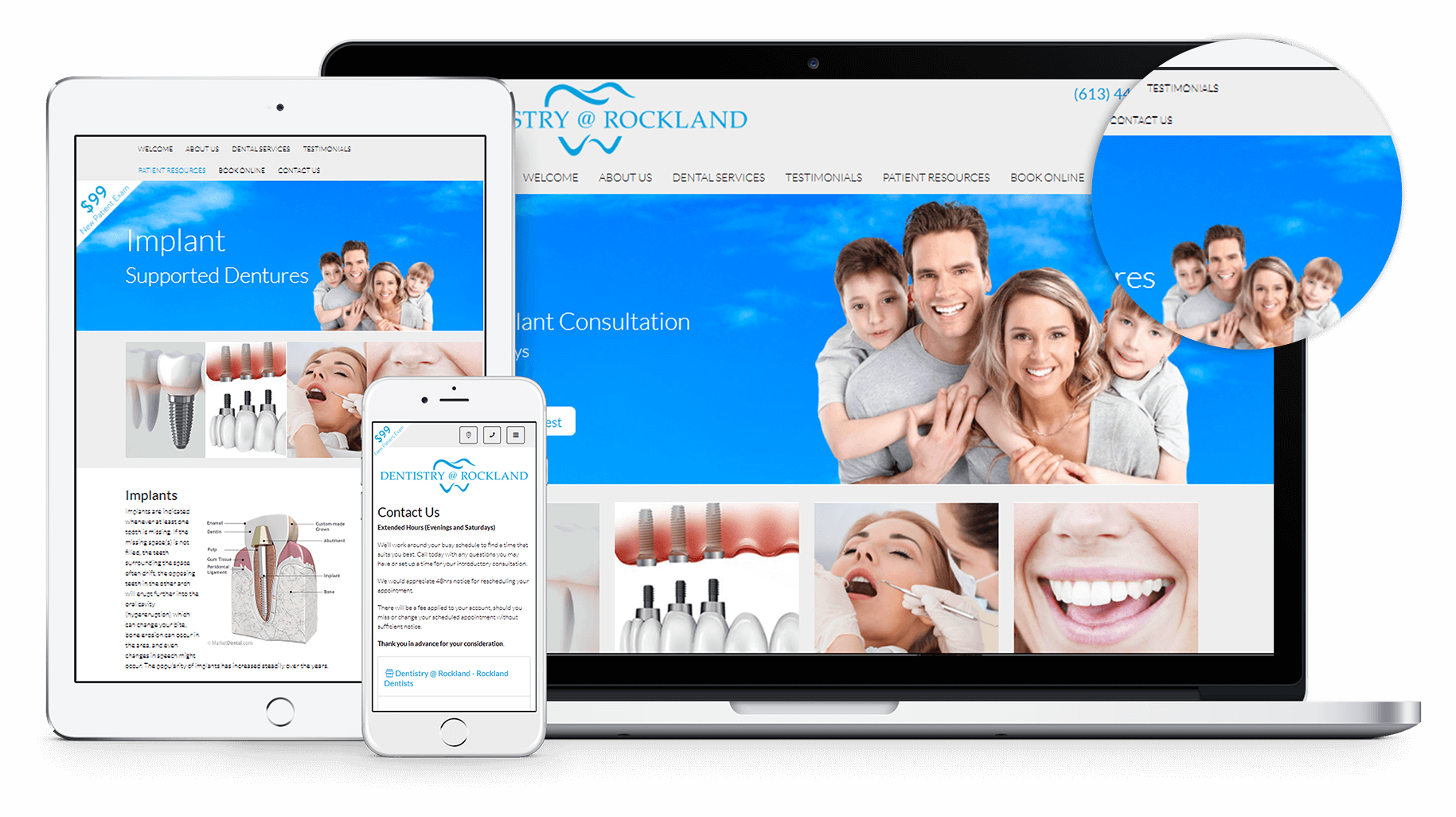 We have just launched a brand new dental website for our client in Rockland Ontario. Dentistry at Rockland is a convenient family friendly dentist clinic.