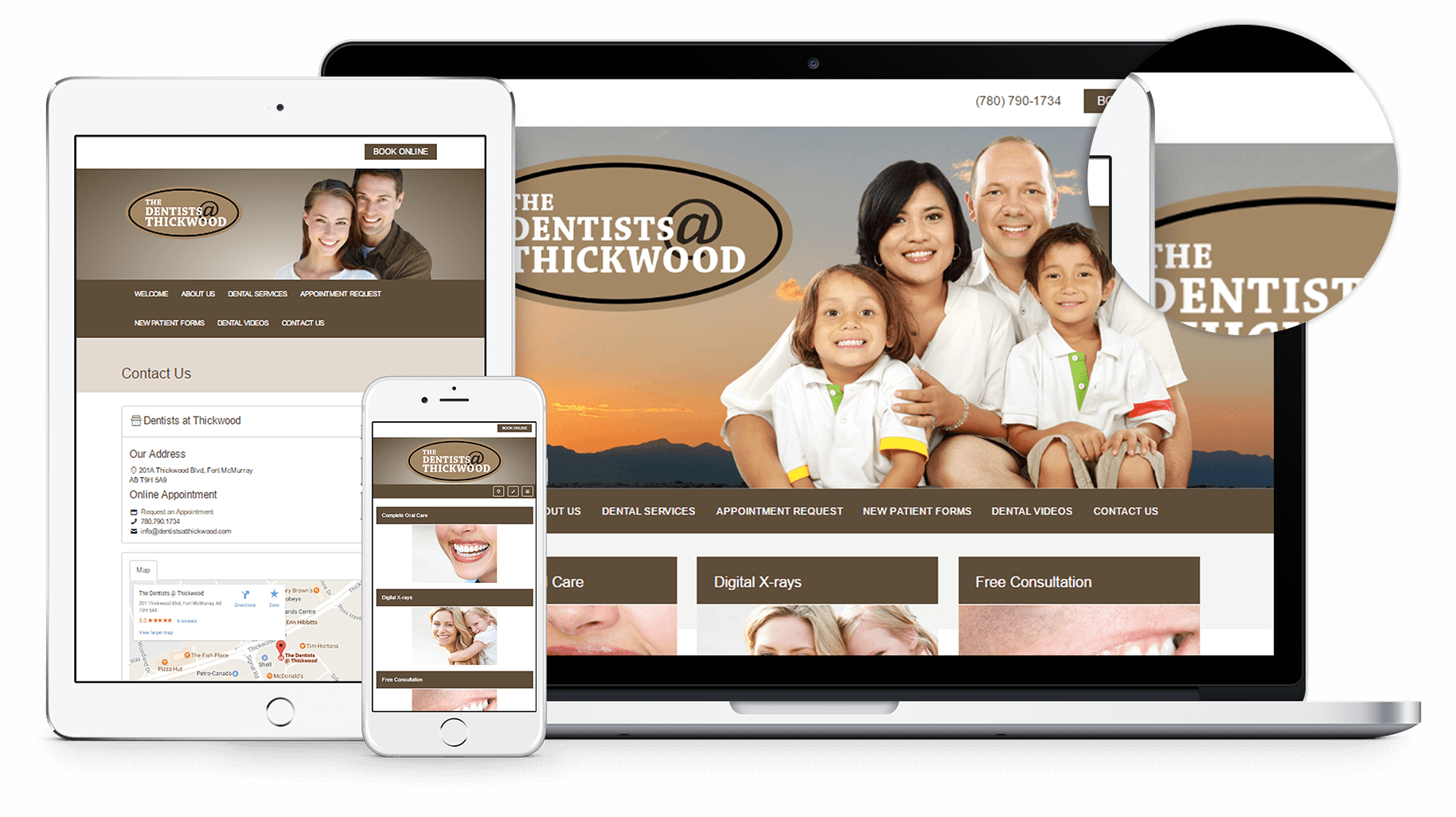 New Website for Dentists at Thickwood in Fort McMurray. Dentists at Thickwood is dedicated to making a difference in his patients’ lives.