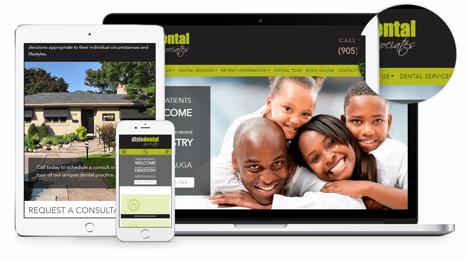 MarkeDental is pleased to have been chosen to design and develop a new digital face for Dixie Dental Associates in Mississauga.
