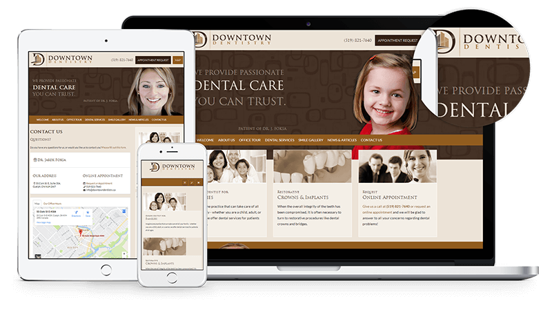 We are pleased to announce the launch of a new website for Downtown Dentistry. This is a complete dental website with information on all the services