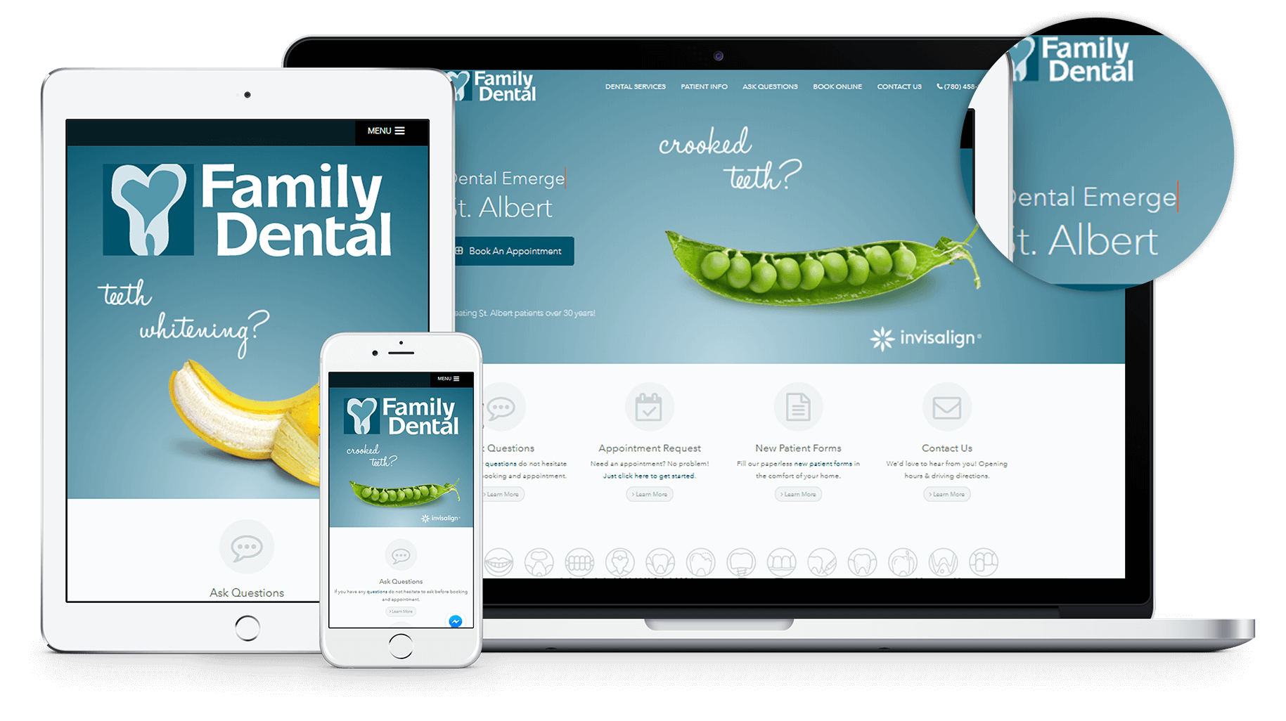 Family Dental St Albert has a new and improved website with online new patient paperless forms.