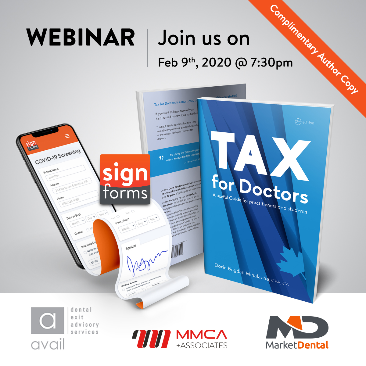 Free Webinar - New book releases Tax for Doctors & SignForms