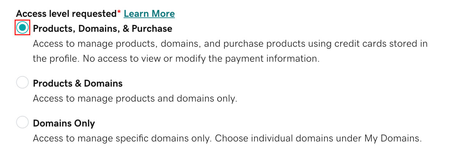 GoDaddy Delegate Access - Step 4