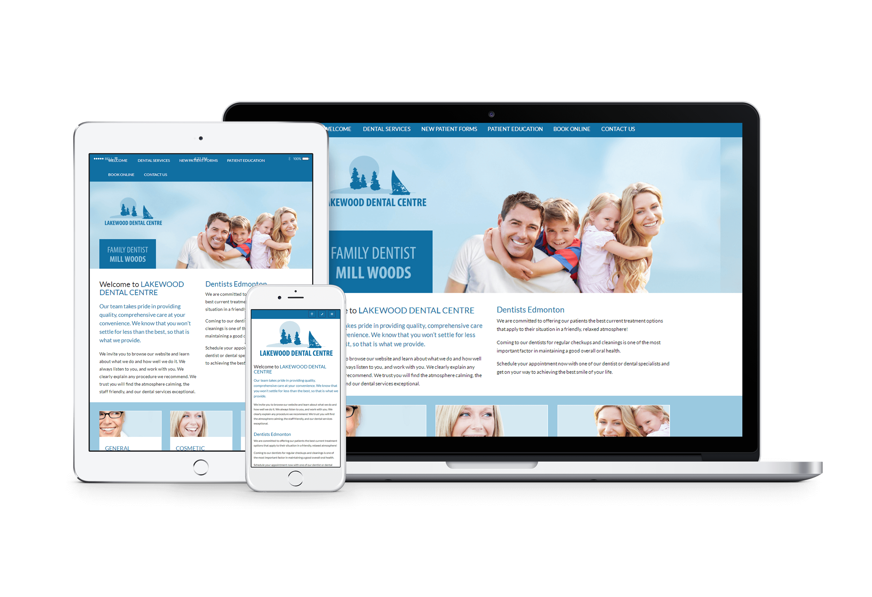 We are pleased to announce the launch of a new website for Lakewood Dental Centre. The website also has new patient forms that can be downloaded