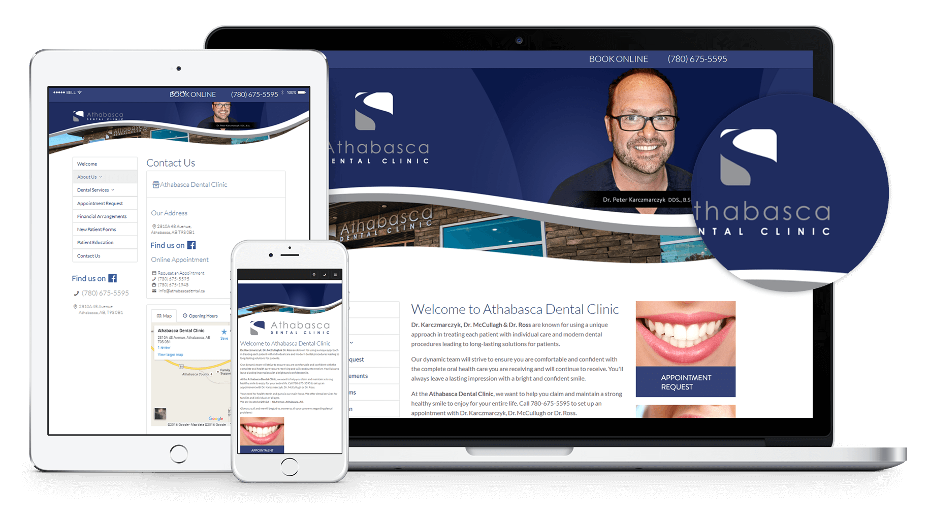 We are pleased to announce the launch of a new dental website for Athabasca Dental Clinic. The website is built to be easily navigated through
