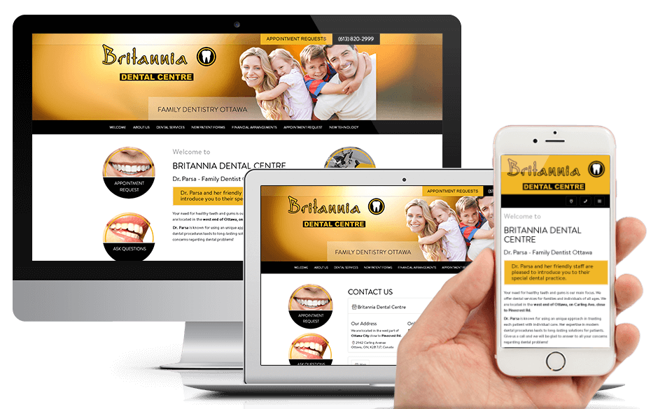 We are pleased to announce the launch of a new dental website for Britannia Dental Centre. Britannia Dental Centre is located in Ottawa