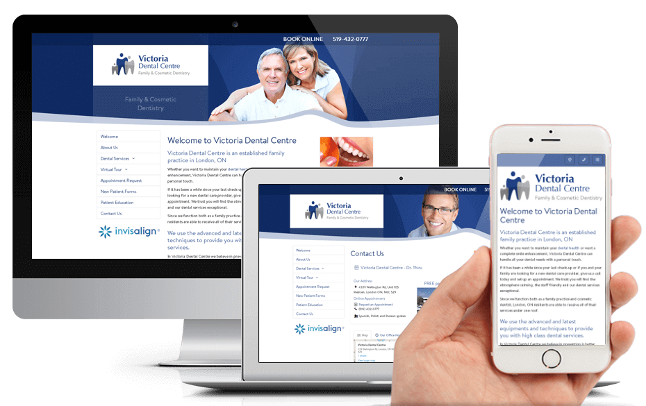 We are pleased to announce the launch of a new dental website for Victoria Dental Centre. This custom website was built for our client in London, ON