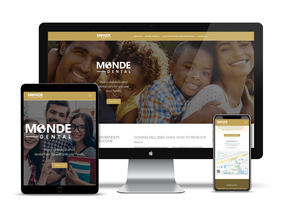 Monde Dental's New Website is Here! Custom dental websites, dental marketing, and SEO for dentists and dental professionals
