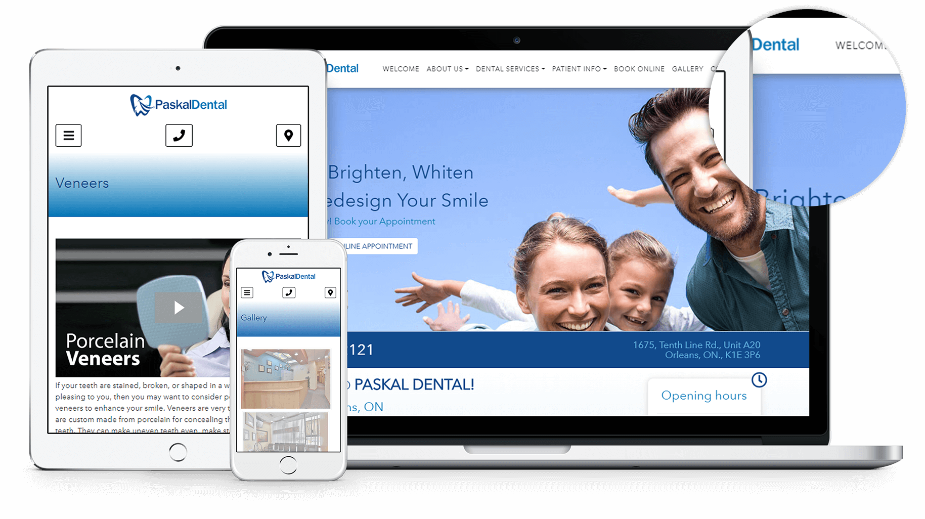 Paskal Dental in Orleans, Ontario needed a well-functioning and beautiful website and MarketDental is happy to have been chosen to create this