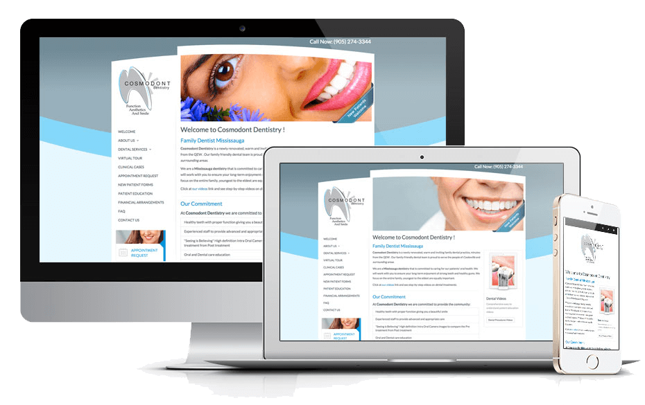 We are pleased to announce the new website launch for Cosmodont in Mississauaga, Ontario. The website was custom built for Cosmodont