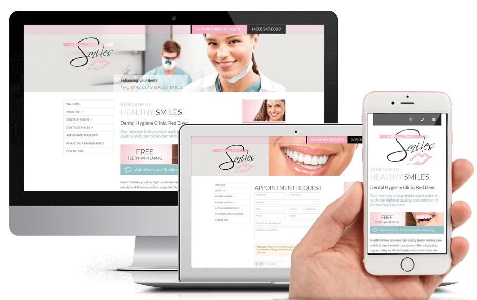 We are pleased to announce the launch of a new custom-built dental website for Dental Healthy Smiles in Red Deer, Alberta.