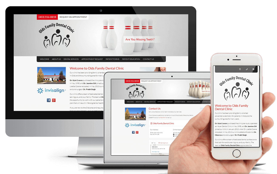 We are excited to announce the new dental website launch for Olds Family Dental Centre. The website was custom built for OFDC