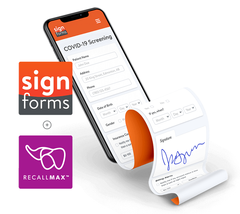 SignForms integrated with RecallMax