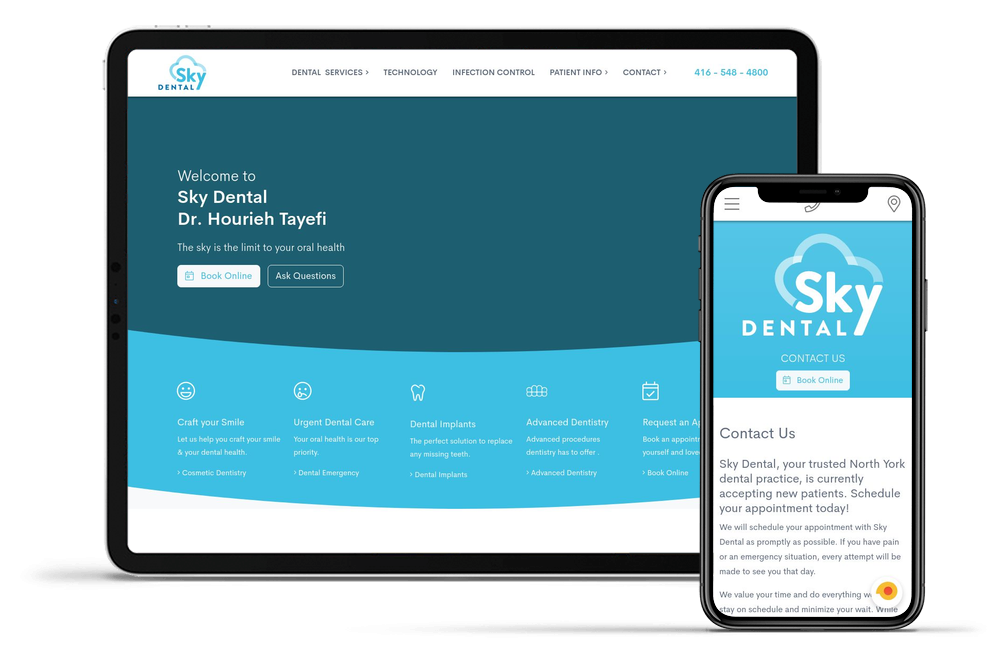 We are pleased to announce the launch of its new website, sky-dental.ca.
