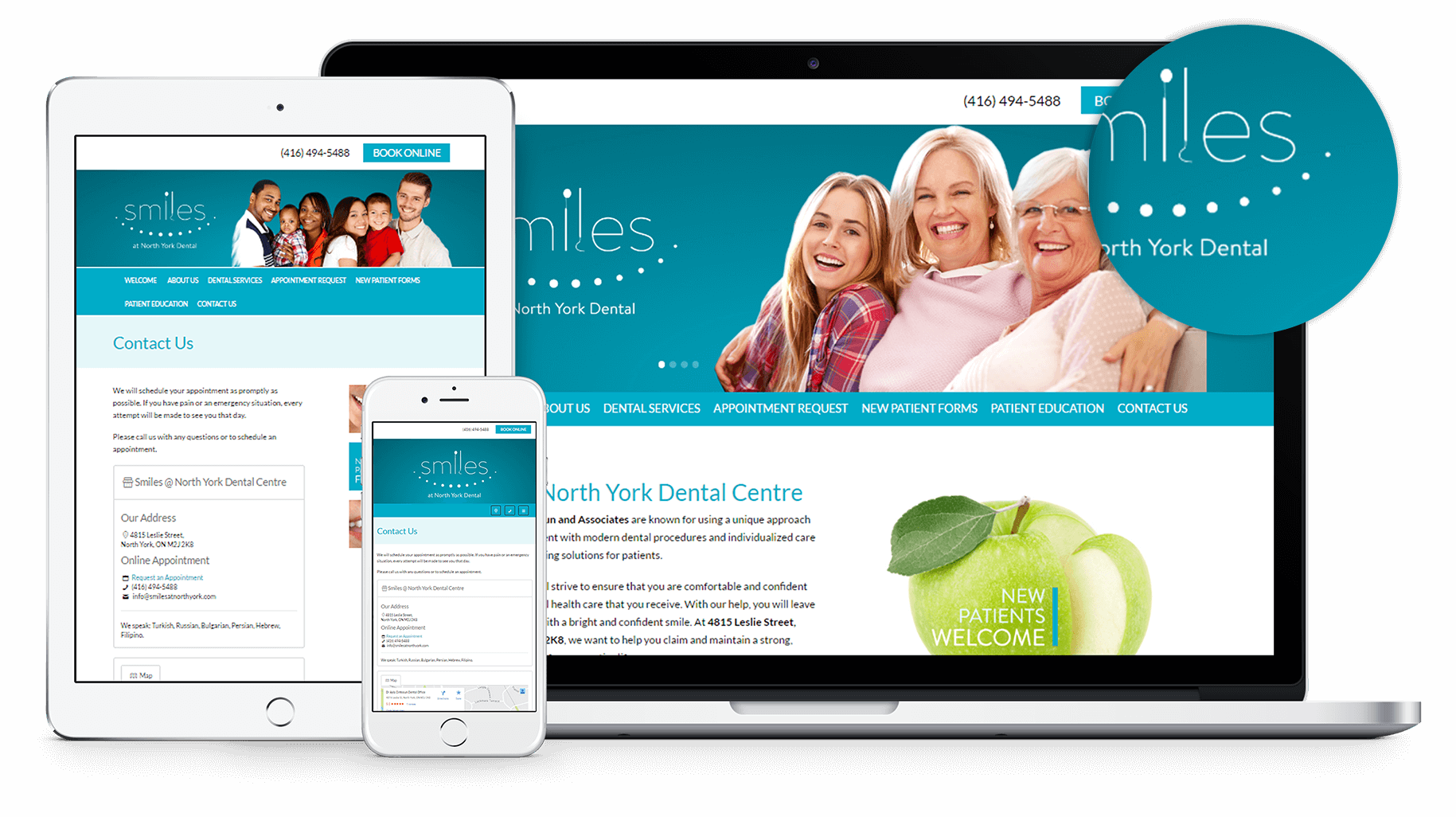 New Website for Smiles at North York. Dr. Ayla Goral Cintosun and Associates are known for using a unique approach to treating every patient.