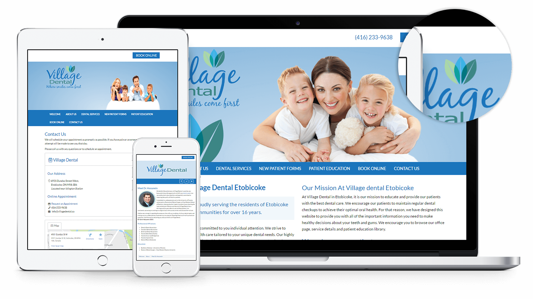 New Website for Village Dental. They strive to provide personalized oral health care tailored to your unique dental needs.